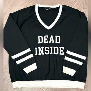 Hot Topic Women’s Dead Inside Sweater